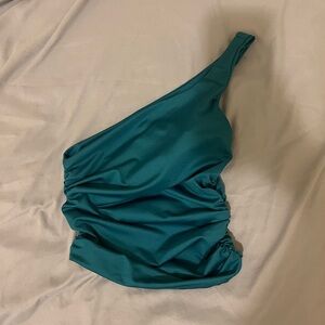 Teal One-Shoulder Top